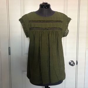 Olive Smock top